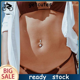 Belly Button Buckle Rings Zircon Piercing Navel Earring Sexy Body Jewelry