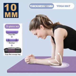 Outdoorsportaccessories☽❣۞✔COD 10mm Extra Thick high density antitar exercise Yoga Mat
