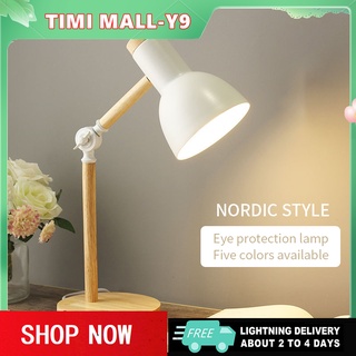 TIMI Nordic Wooden Base Study Lamp Desk Lamp Modern Minimalist Table Lamp Led Lamp Desk