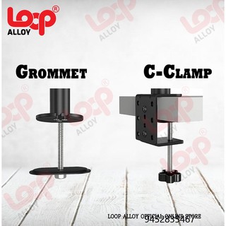 Loop Alloy Dual Monitor Bracket mount C-clamp grommet