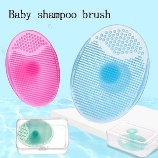Baby Silicone Shampoo Brush Foam Massage Comb Bath Wipe Soft Head Shampoo Brush Cleaning Care Tool