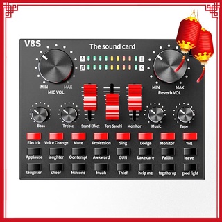 Bluetooth Professional Live Streaming Sound Card USB Audio Interface Mixer DJ Sound for Recording Microphone Guitar