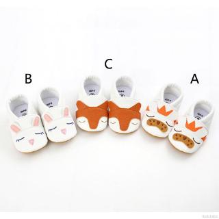 【dudubaba】Baby Girl First Walkers Casual Cartoon Animal Pattern Anti-Slip Shoes 0~18 Months Old