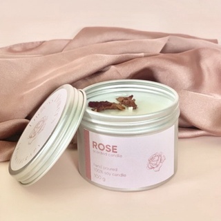 Rose Scented Candle in Tin Can 100g