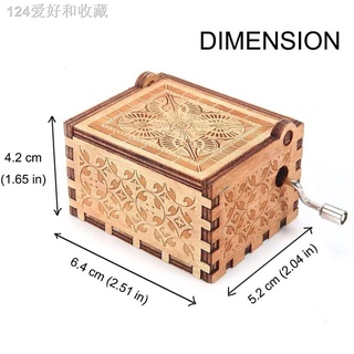 GOOD!▥♥TATO♥ [Moon River] Hand Operation DIY Antique Carved Wooden Music Box Gift