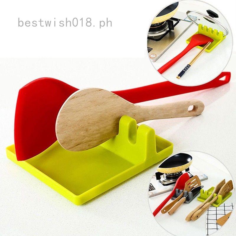 Useful Spoon Rest Heat Resistant Kitchen Utensil Spatula Cooking Tool Holder