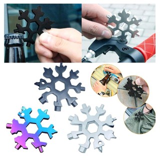LION Motorcycle 18-in-1 8-corner Snowflake Shape Multi-tool Wrench Combination Stainless Steel Porta