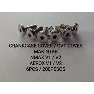 STAINLESS CRANKCASE COVER BOLTS FOR NMAX AND AEROX MAKINTAB