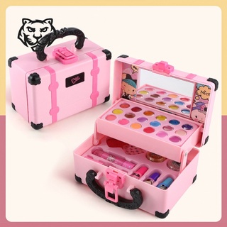 32PCS Kids Makeup Toys, Girls Real Makeup Kit, Washable Non-toxic Makeup Toy Set with Retro Beauty