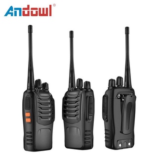 【Ready Stock】❐☄ Andowl Walkie Talkie UHF Radio FM Transceiver 888S Set Interphone Two-Way Walkie Ta
