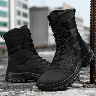 High-top camouflage tactical boots Combat boots Non-slip wear-resistant outdoor hiking boots Trainin