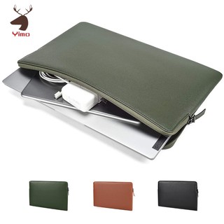 Laptop Sleeve Bag Water Repellent PU Leather Laptop Pouch Fits for 13-15.6 inch MacBook Pro, MacBook Air, Notebook Computer