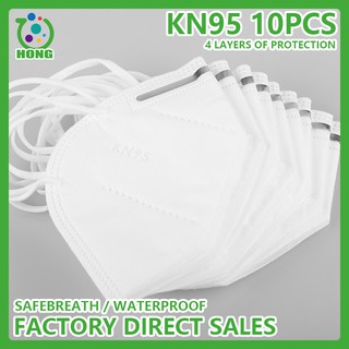 [HONG] KN95 (10 PCS) Ssurgucal Face Mask For Unisex 4 Layers Filters Facemask Men women Masks