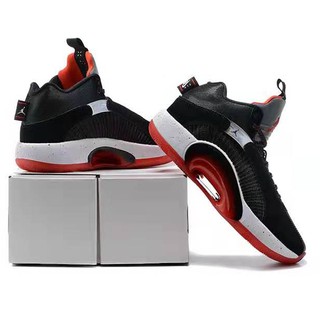 100% Authentic Nike Air Jordan XXXV black and white red Air Cushion Sports Basketball Shoes For Men