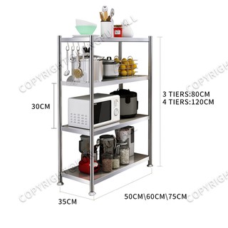 4-Tier Kitchen Organizer Kitchen Rack Stainless Steel Rack Organizer Microwave Oven Rack Kitchenware Organizer (9)