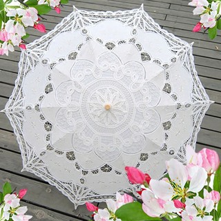 Lace Embroidery Wedding Umbrella Sun Parasol Bridal