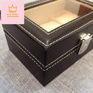 3 Slot Watch Box Fashion Women’s Men’s Couple Watches Case Jewelry Storage Collector Organizer (3)