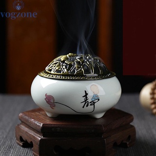 Ceramic Incense Burners Portable Porcelain Censer Buddhism Incense Holder