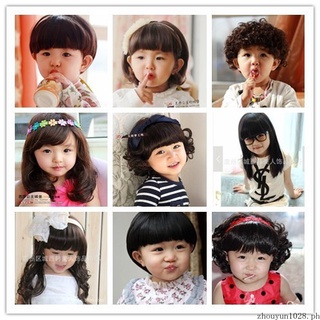❏✑℗Girls Hair Wig Full Head Children Wigs Kids Daily Hairpiece Kids Daily Birthday parties, family g