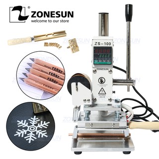 ZONESUN ZS-100B Dual Use Hot Foil Stamping Machine For Pvc Card Leather Pencils Paper Stamping Machi
