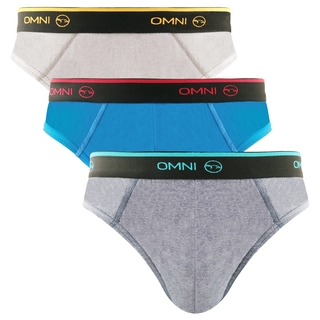 OMNI By SO-EN Men's 3in1 Omnics Cotton Hipster Brief
