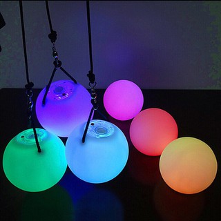 Pro LED Multi-Colored Glow POI Thrown Balls (6)