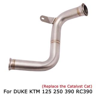 Slip for KTM 125 250 390 RC390 DUKE 2017-2019 Mid Link Pipe No/Delete Cat Replace Catalyst Cat