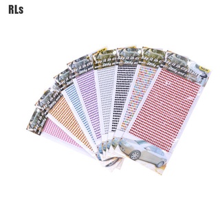 RLs~ 750Pcs/Set 3Mm Diy Phone Car Pc Decor Self-Adhesive Crystal Rhinestone Stickers