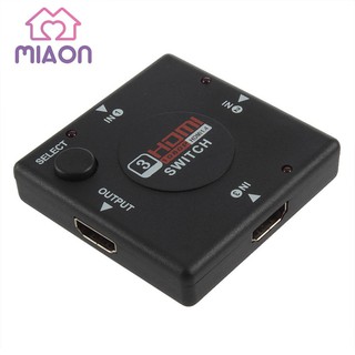MIAON HDMI 3 Input 1 Output Switch Hub Switcher Splitter Box Port for HDTV 1080p