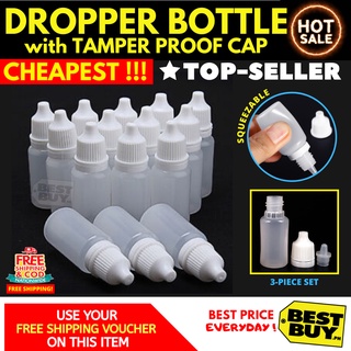 10mL Empty Plastic Squeezable Dropper Bottles - CHEAPEST