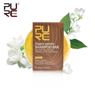 PURC Organic Jasmine Shampoo Bar 100% PURE handmade cold processed hair shampoo no chemicals or pres