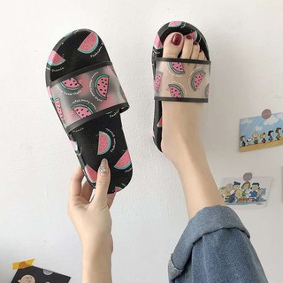 lequan✤△☁Luxx Fruit Cute Strawberry New Soft Bottom Non-Slip Outer Wear Slippers