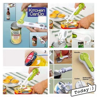 7in1 Multi-Functional Kitchen Bottle Cap Tin Can Opener Garlic Grinder Lid Lifter Kitchen CanDo