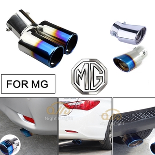 Car Exhaust Muffler Tip Stainless Steel Pipe Chrome Trim Modified Exhause Tail pipe Car rear wheel exhaust pipe For MG logo zs hs gs mg 5 mg 6 mg 7
