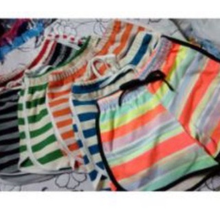 6 PCS FOR WOMEN SEXY SHORT/ STRIPE SHOPT FREE SIZE FIT SMALL TO ALRGE