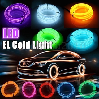 1/3/5M Neon LED Light Glow EL Wire String Strip Rope Tube Light Car Interior Atmosphere Decor Lamp Line