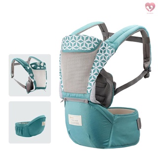 【bearbaby】Baby Carrier with Hip Seat Breathable & Detachable Design Adjustable Strap Side Pockets Mu