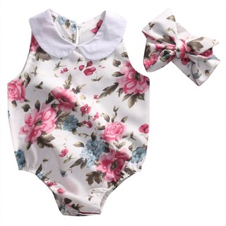 littlekids Floral Newborn Baby Girl Bodysuit Romper