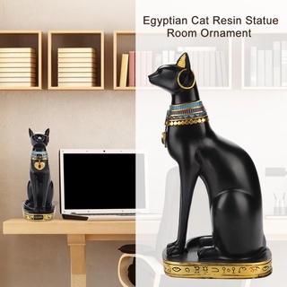 Egyptian Cat Resin Statue Decor Figurine Household Room Ornament Crafts Gifts Home Decoration - intl