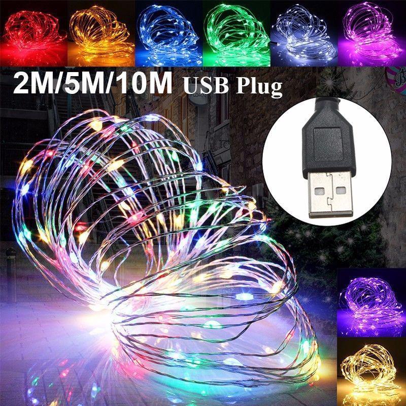 USB 10M 100 LED String Light Copper Wire Lamp Party Decor