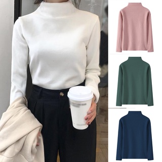 Casual Autumn And Winter Double-Sided Velvet Half Turtleneck Bottoming Shirt