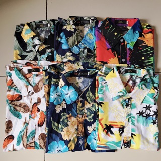 Summer Floral Hawaiian polo Short Sleeves Unisex Beach Shirt