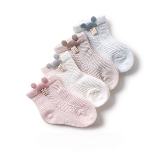 Baby Socks Solid Color Thin Breathable Comfortable Cotton Baby Socks