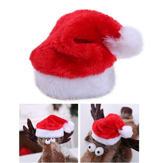 Dog Christmas Hat Cap Cute Dog Cat Pet Christmas Costume Outfits Small Dog Headwear Hair Grooming Accessories (Red) (3)