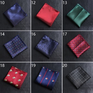 【spot goods】✈۞OSIER Casual Men handkerchief Paisley Hankies Chest Towel Satin Fashion Floral Pocket