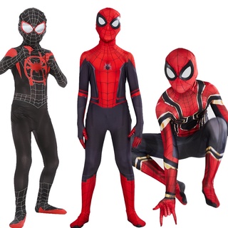 Spiderman Far From Home Costume Cosplay Peter Parker Zentai Suit Superhero Bodysuit Jumpsuit Hallowe (2)