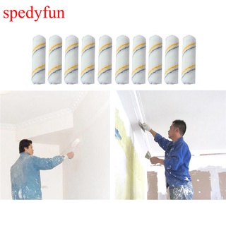 SPEDYFUN 10pcs 4 inch Craft Paint Foam Rollers Decorative Corner Roller Brush Sponge Paint Roller Sleeves Decorating Painting Tool Sets