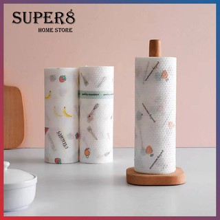 SUPER8 50pcs/Roll Thickened Kitchen Cleaning Paper Lazy Clean Rag reusable Paper