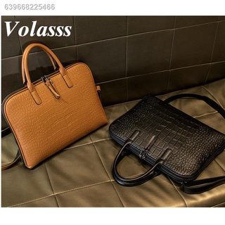 ✽♠▨2021 Business Women's Briefcase Leather Handbag Women Totes 15.6 14 Inch Laptop Bag Shoulder Offi