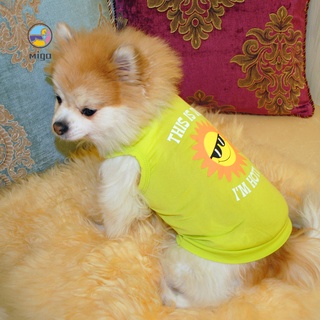 MIGO Cartoon Sun Printed Summer Puppy Dog Vest T-shirt